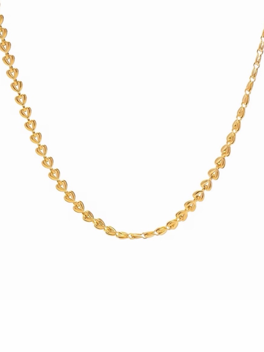 18K Gold Plated Heart Chain Necklace|